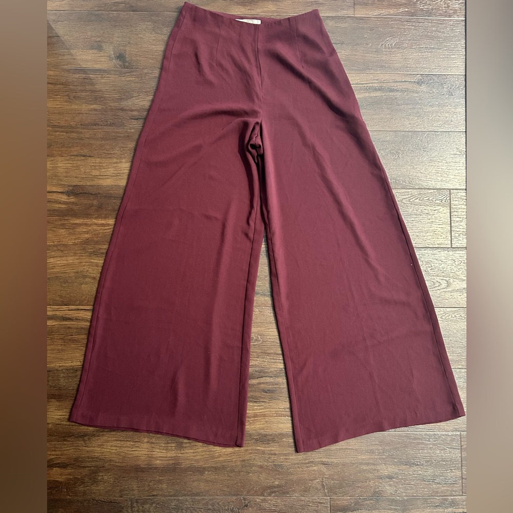 BOGO FREE Forever 21 size medium burgundy wide leg pants